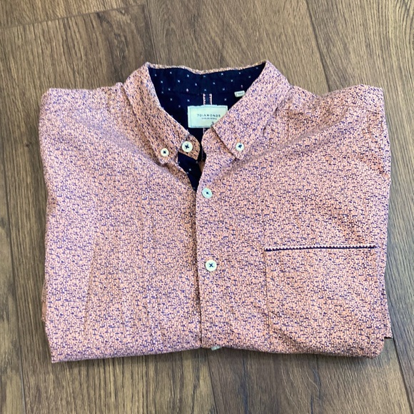 7 Diamonds Other - Men’s 7Diamonds peach and dark blue button up Shirt